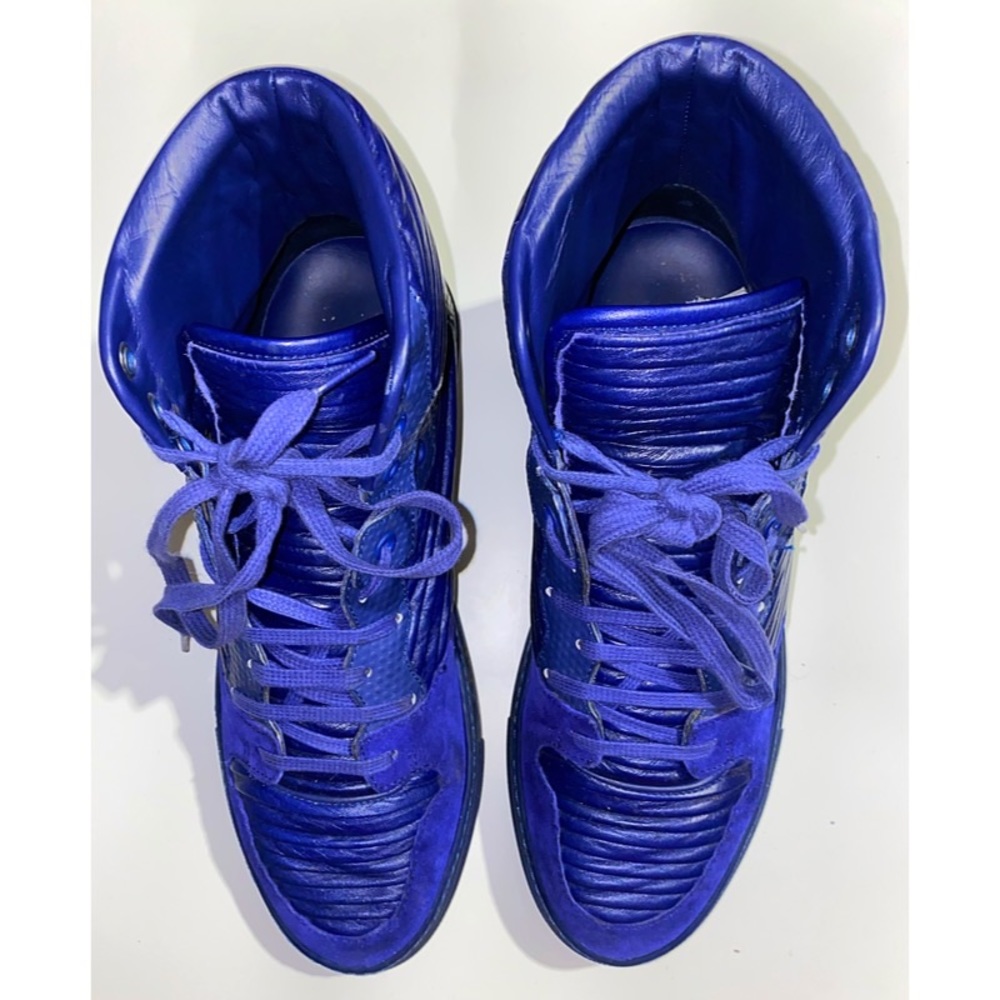 Balenciaga Mens hi Top Pleated Royal Blue Sneaker - Picture 5 of 6